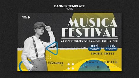 Free PSD | Music festival banner template