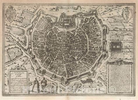 Historic Map : Milan (Italy), Vol I (42) Mediolanum (Milan), 1575 Atlas ...