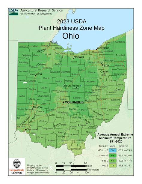 Map Of USDA Hardiness Zones For Ohio | Gardening Know How