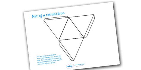 Tetrahedron Net Template | 3D Shapes | Twinkl Resources