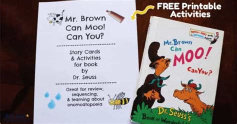 Free Printable Pack For Mr. Brown Can Moo! Can You?