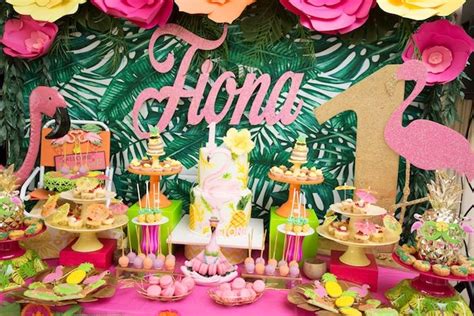 Tropical Flamingo Paradise Birthday Party | Flamingo Party Ideas ...