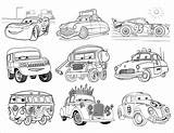 Disney Pixar Cars Coloring Pages Color Book Clipart  Etsy sketch template