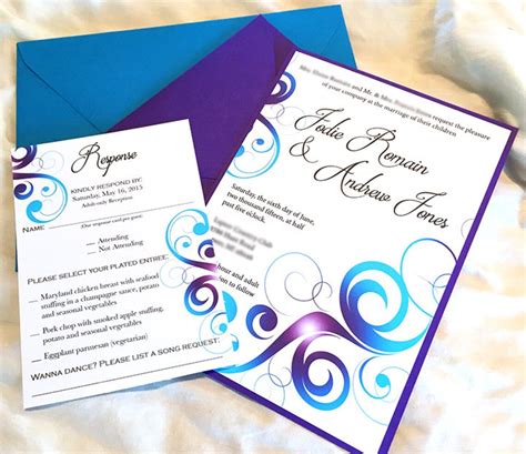 Wedding Invitation Swirls Customizable Editable PDF - Etsy