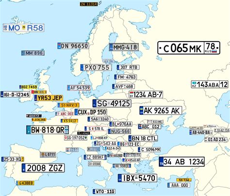 The number plates of Europe : r/MapPorn