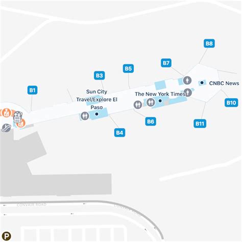 El Paso Airport East Concourse Map & Guide