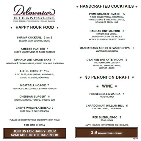 Happy Hour Spotlight: Delmonico’s Steakhouse – Happy Days Cleveland