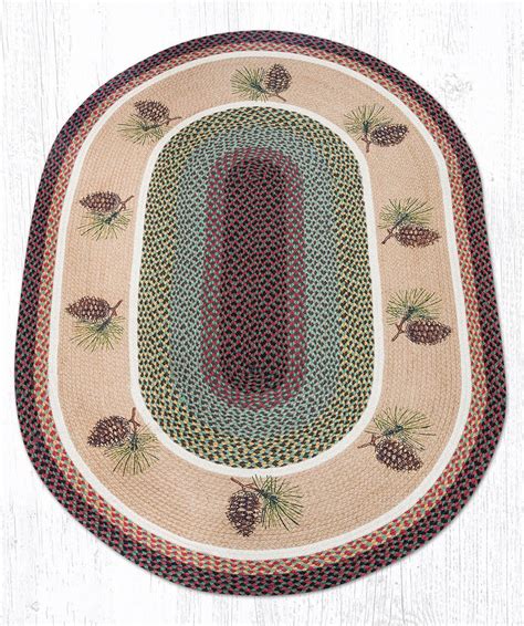 Pinecone Oval Braided Rug 4'x6' by Earth Rugs