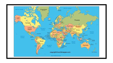 World Map Labeled Simple Printable With Countries Oce - vrogue.co