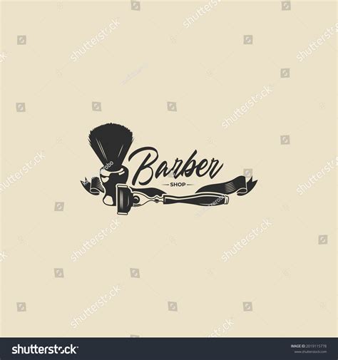 Barber Logo Black White Vector Vintage Stock Vector (Royalty Free) 2019115778 | Shutterstock