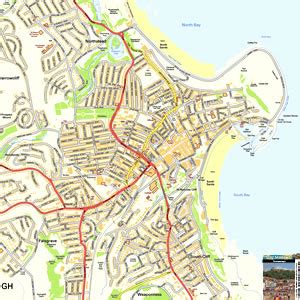 Bridlington Offline Street Map, including the Seafront, Harbour, Fish ...