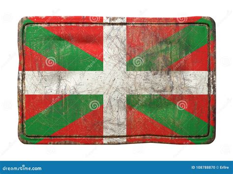 Old Basque Country flag stock illustration. Illustration of rusty ...