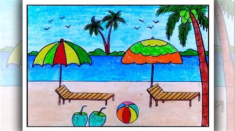 Beach Drawing Ideas Easy / See more ideas about easy drawings, drawing ...