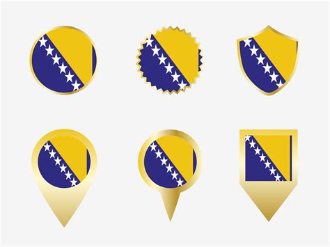 Vector flag set of Bosnia and Herzegovina 22805381 Vector Art at Vecteezy