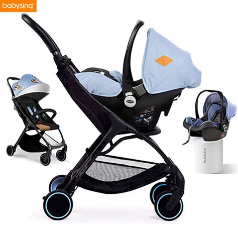 Babysing Lightweight Baby Stroller 3 In 1 Portable Travel System Stroller Newborn Baby Carriage ...