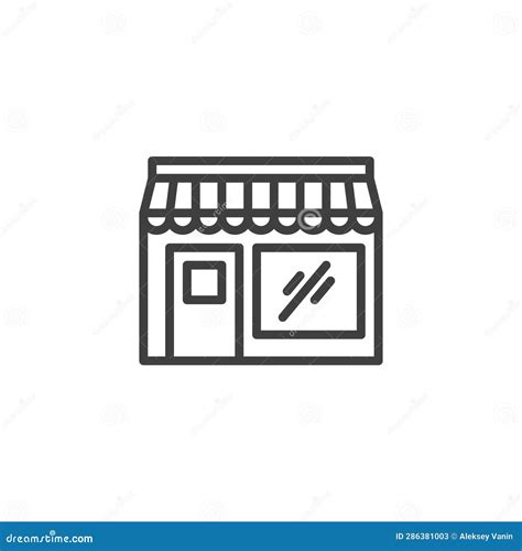 Cafe or Cafeteria Line Icon Stock Illustration - Illustration of hollow ...