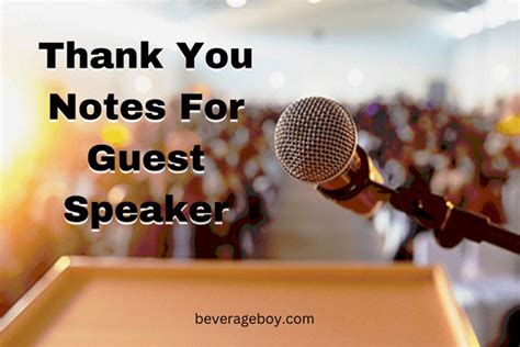 Thank You Notes For Guest Speaker - BeverageBoy