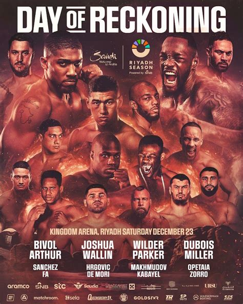 Joshua-Wallin, Wilder-Parker Mega-Card Official For December 23 in Saudi Arabia - Boxing News