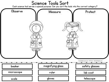 Science Lab Tools Worksheet Activity Kindergarten 1st 2nd 3rd Grade ...