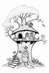 Coloring Tree House Pages Magic Treehouse Color Elevator Kids Printable  sketch template