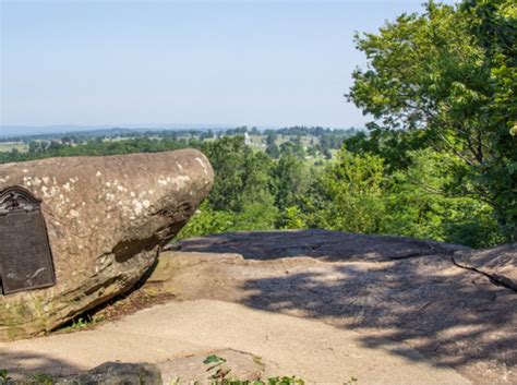 Little Round Top Then and Now - Gettysburg National Military Park (U.S. National Park Service)