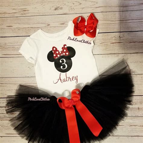 Minnie Mouse Third Birthday Outfit - Etsy