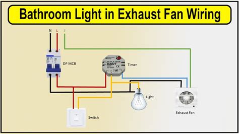 How to Make Bathroom Light in Exhaust Fan Wiring Diagram | Bathroom fan wiring with light - YouTube