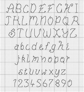 back stitch alphabet charts | FREE Alphabet Download | Cross Stitcher | Cross stitch fonts ...