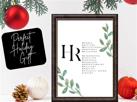 HR Gifts Human Resources Gifts Printable Artwork Gifts for Human Resources Simplistic Design HR ...