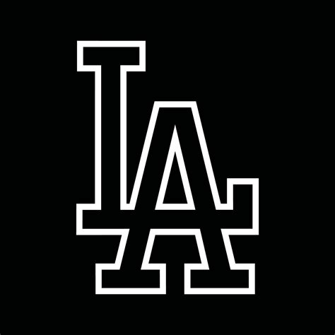 Los Angeles Dodgers Outline LA Logo Decal Stickers ...