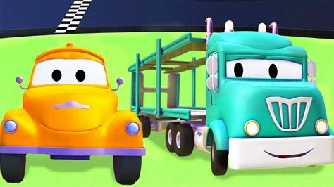 Tom The Tow Truck with the Car Carrier and their friends in Car City | Trucks cartoon for kids ...