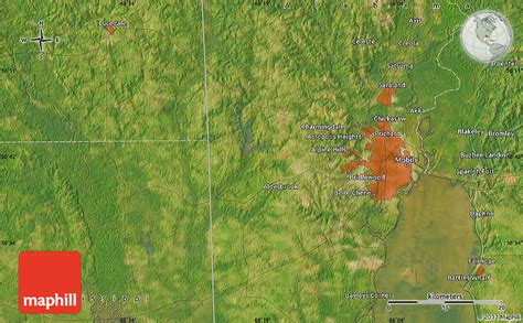 Satellite Map of Fowl River