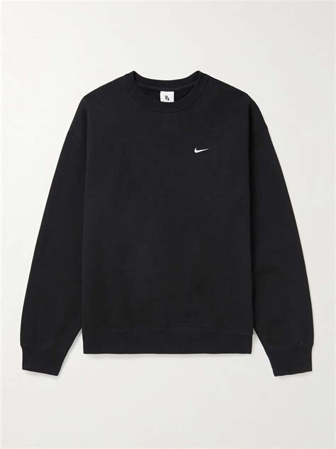 NIKE Logo-Embroidered Cotton-Blend Jersey Sweatshirt | MR PORTER