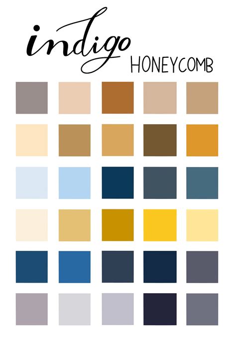 INDIGO HONEYCOMB Procreate Color Palette / Procreate Palette/ - Etsy Australia