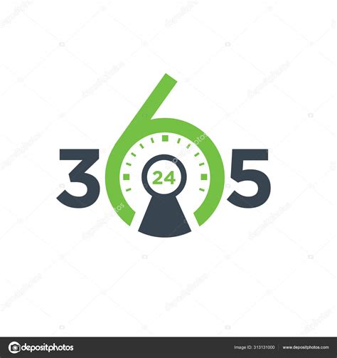 Security 365 Days Hours Logo Identity Design Template Stock Vector by ©sahelahmedbd83 313131000