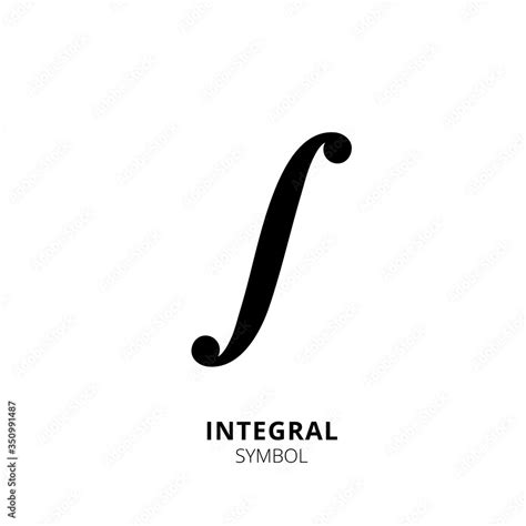 Integral symbol. Integral icon isolated on white background. Math sign, vector icon. Mathematic ...