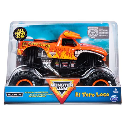 Monster Jam, Official El Toro Loco Monster Truck, Die-Cast Vehicle, 1:24 Scale - Walmart.com ...