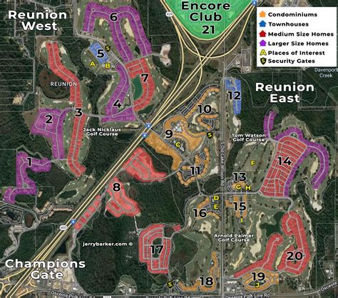 Reunion resort map property overview - The Jerry Barker Group