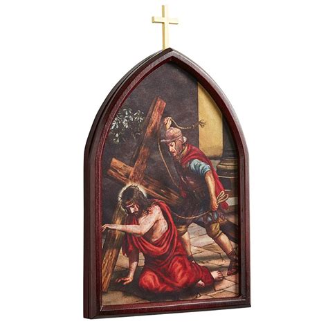 14-Piece Stations of The Cross Wood Plaque Set - [Consumer]Autom