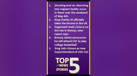 Top Five News Stories --- Wednesday, May 10, 2023 - YouTube