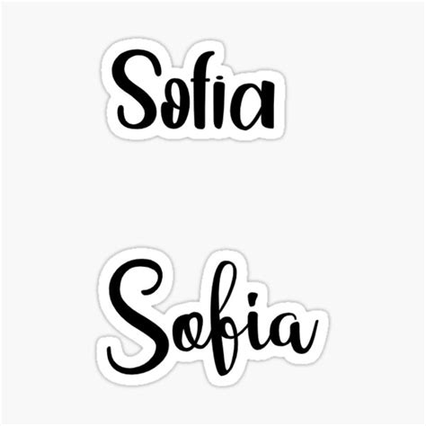 "Sofia name" Sticker for Sale by ameliazhengg | Redbubble