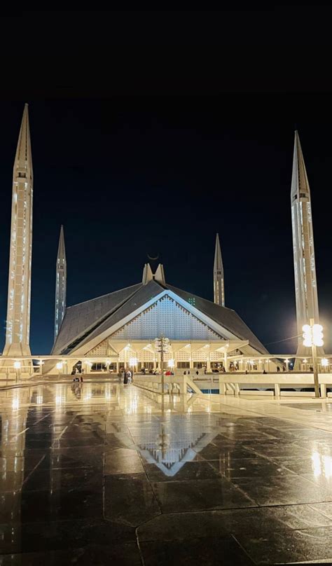 Faisal Masjid, faisalmasjid, islamabad, lights, masjid, mousqu, night ...