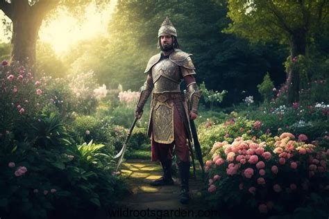 A Warrior in a Garden: Embracing Strength and Tranquility