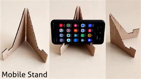 How To Make Mobile Stand With Cardboard || Mobile Stand Home Made ...