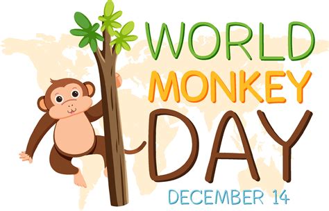 World monkey day poster design 13315291 Vector Art at Vecteezy