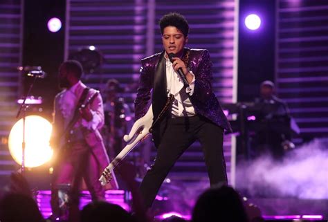 Bruno Mars headlines Prince tribute at the Grammy Awards