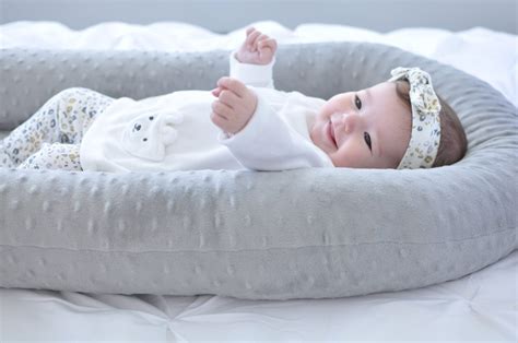 Cosleep Baby Bed white and gray cosleeping Baby Pillow