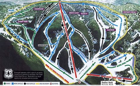 Bluewood Trail Map | Liftopia