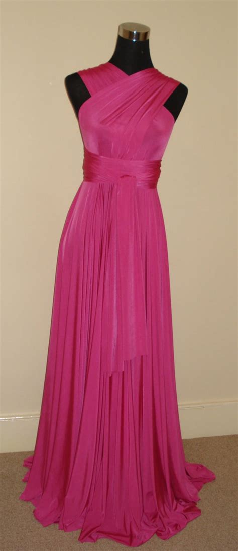 Infinity dress cerise pink bridesmaid dress convertible dress