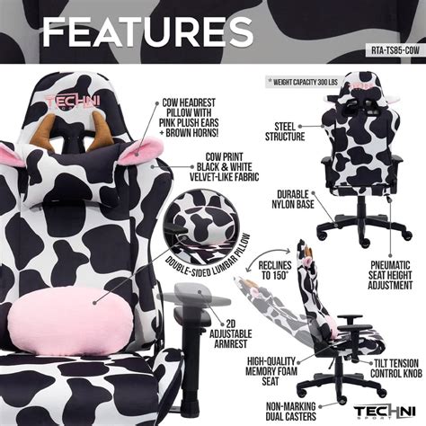 COW PRINT GAMING CHAIR | ModdedZone